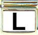 Black Block Letter L with White Background