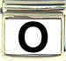 Black Block Letter O with White Background