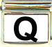 Black Block Letter Q with White Background