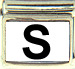 Black Block Letter S with White Background