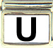 Black Block Letter U with White Background