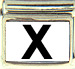 Black Block Letter X with White Background