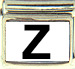 Black Block Letter Z with White Background