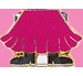 FINAL SALE Charm Chick Frilled Fuchsia Skirt and Black Boots ASK1