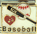 Heart Baseball on White