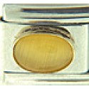 November Yellow Oval Cats Eye